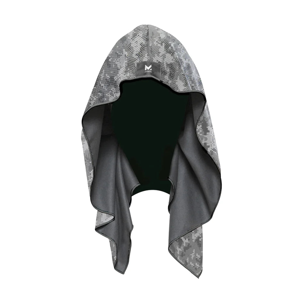 Mission Cooling Hoodie Towel digi camo front