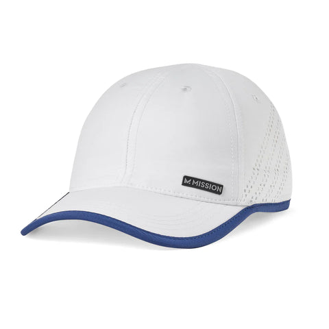 Cooling Marathon Hat - Cap - Bright White / Estate Blue