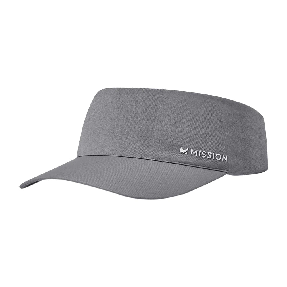 Mission Cooling Stretch Visor grey front view