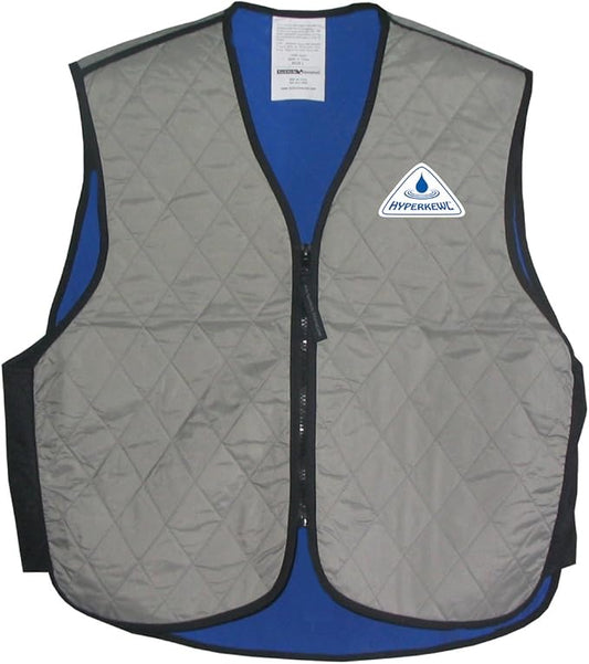 Techniche Hyperkewl Evaporative Cooling Sport Vest Silver front open view