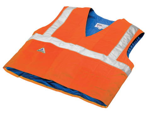Evaporative Cooling Traffic Safety Vest - Orange - L/XL - Cool Down Australia