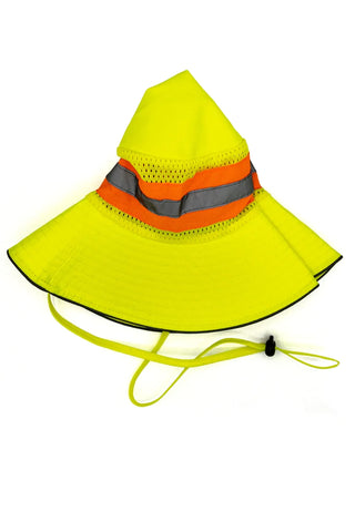 Ranger Sun Hat - Hi Vis Lime - Cool Down Australia